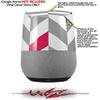 Chevrons Gray and Raspberry - Decal Style Skin Wrap fits Google Home Original (Google Home NOT Included) view 2