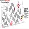 Chevrons Gray and Raspberry - Decal Style Skin Wrap fits Google Home Original (Google Home NOT Included) view 3