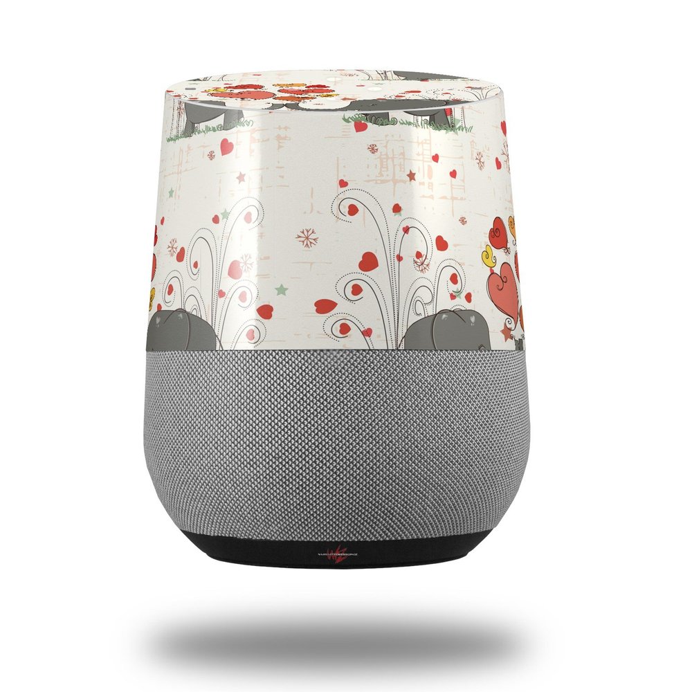 Elephant Love - Decal Style Skin Wrap fits Google Home Original (Google Home NOT Included)