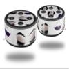 Skin Wrap Decal Set 2 Pack for Amazon Echo Dot 2 - Face Dark Purple (2nd Generation ONLY - Echo NOT Included) view 1