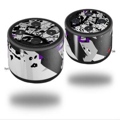 Skin Wrap Decal Set 2 Pack for Amazon Echo Dot 2 - Baja 0018 Purple (2nd Generation ONLY - Echo NOT Included)