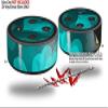 Skin Wrap Decal Set 2 Pack for Amazon Echo Dot 2 - Bokeh Hearts Neon Teal (2nd Generation ONLY - Echo NOT Included) view 2