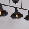Industrial Vintage Retro Linear Chandelier - LITFAD 35" Wide Edison Metal Hanging Ceiling Light Pendant Light Billiard/Pool Table Island Light Fixture Black Finish with 3 Lights view 4