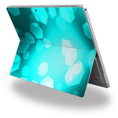 Bokeh Hex Neon Teal - Decal Style Vinyl Skin (fits Microsoft Surface Pro 4)