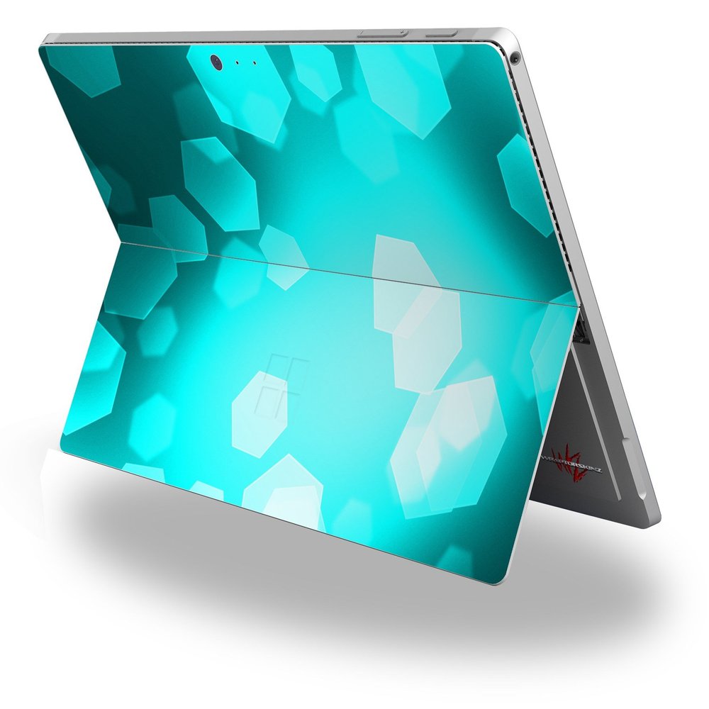 Bokeh Hex Neon Teal - Decal Style Vinyl Skin (fits Microsoft Surface Pro 4)