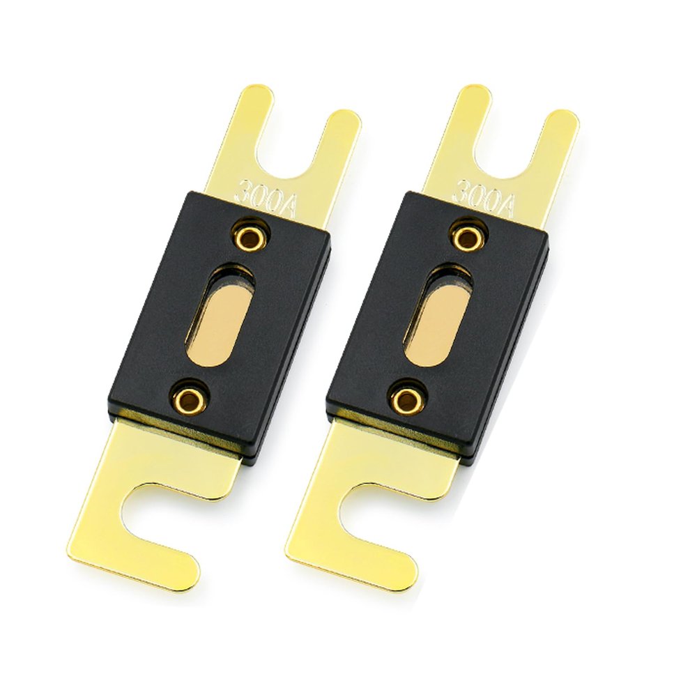 BAOMAIN 300A ANL Fuses, 2-Pack Gold-Plated 12V/24V Audio Circuit Fuse
