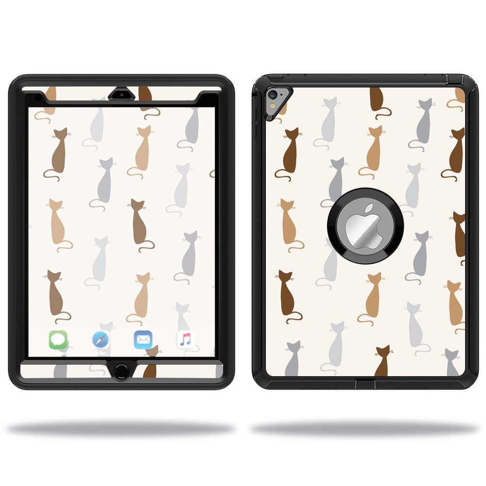 MightySkins Skin Compatible with OtterBox Defender Apple iPad Pro 9.7 Case wrap Cover Sticker Skins Cat Lady