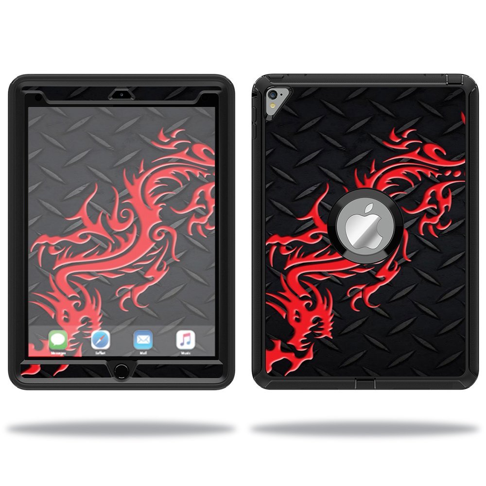 MightySkins Skin Compatible with OtterBox Defender Apple iPad Pro 9.7 Case wrap Cover Sticker Skins Red Dragon