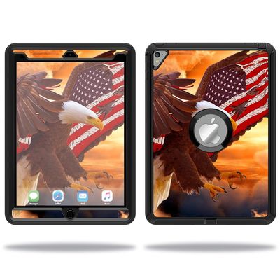 MightySkins Skin Compatible with OtterBox Defender Apple iPad Pro 9.7 Case wrap Cover Sticker Skins Bald Eagle