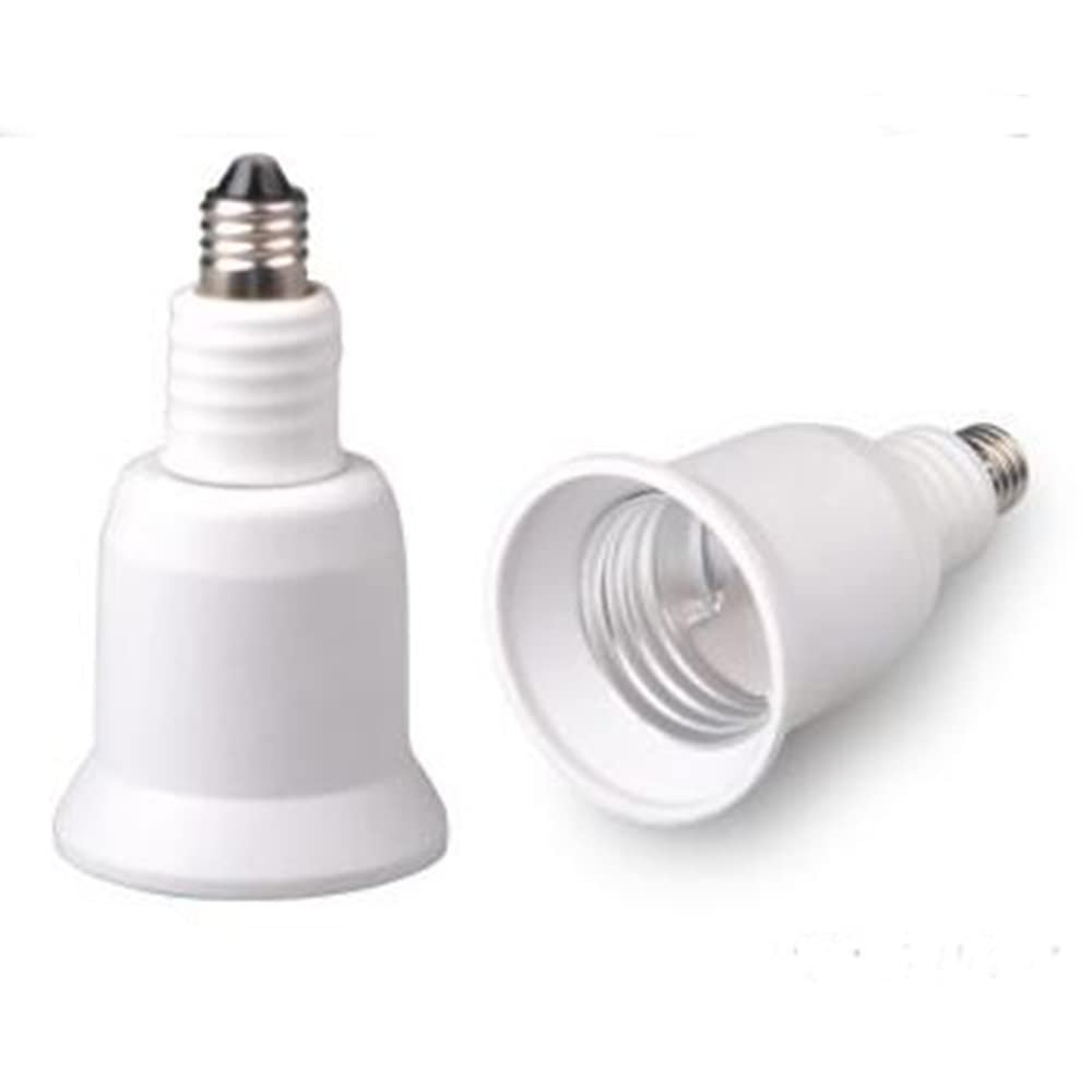 E-Simpo 6-Pack E11 to E14 to E26 LED CFL Light Socket Lamp Holder Base Adapter Converter, PBT E11-E14-E26 Lamp Base Converter