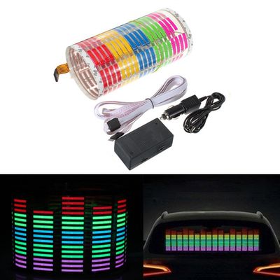 DIYAH Auto Sound Music Beat Activated Car Stickers Equalizer Glow LED Light Audio Voice Rhythm Lamp 70cm X 16cm / 27.5in X 6.3in (Multi Color)