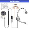 VoiceJoy U10 QD Adapter Cable Compatible with Plantronics Headsets - Connects to Cisco Models 7940 7941 7942 7945 7960 7961 7962 7965 7970 7975 etc,26716-01 Cord view 4