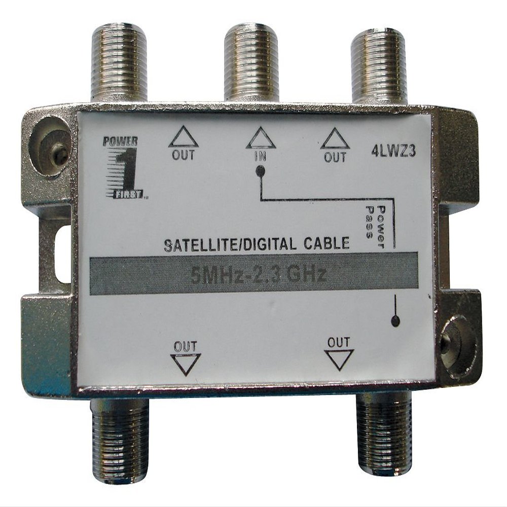 Cable Splitter, 4-Way, F-Type, 2.3 GHz