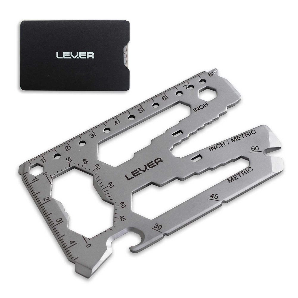 Lever Gear Toolcard Pro 40-in-1 Credit Card Multitool, TSA Compliant