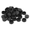 uxcell 42mm Dia Plastic Blanking End Cap Round Ribbed Tube Insert Black 40pcs view 1