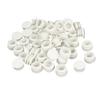 uxcell 50pcs 22mm Dia Plastic Blanking End Cap Round Ribbed White view 1