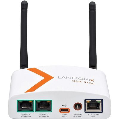Lantronix Sgx 5150 Wireless Iot Gateway, 802.11A/B/G/N/Ac, 2Xrs232, USB, 10/100 Sgx5150202us
