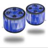 Skin Wrap Decal Set 2 Pack for Amazon Echo Dot 2 - Triangle Mosaic Blue (2nd Generation ONLY - Echo NOT Included) view 1