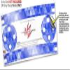 Skin Wrap Decal Set 2 Pack for Amazon Echo Dot 2 - Triangle Mosaic Blue (2nd Generation ONLY - Echo NOT Included) view 3