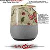 Flowers and Berries Red - Decal Style Skin Wrap fits Google Home Original (Google Home NOT Included) view 2