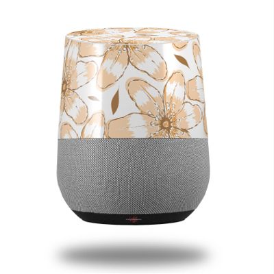 Flowers Pattern 15 - Decal Style Skin Wrap fits Google Home Original (Google Home NOT Included)