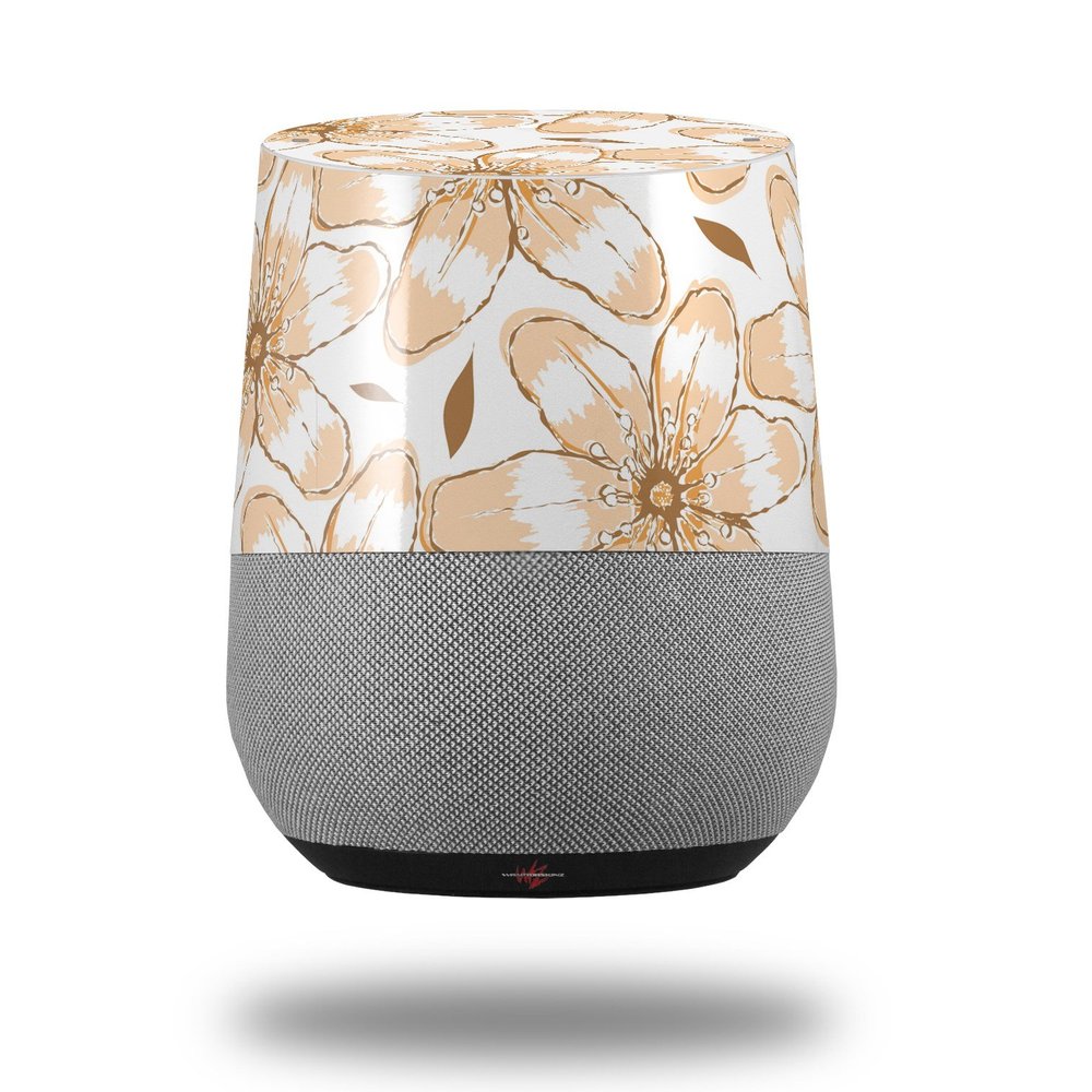 Flowers Pattern 15 - Decal Style Skin Wrap fits Google Home Original (Google Home NOT Included)