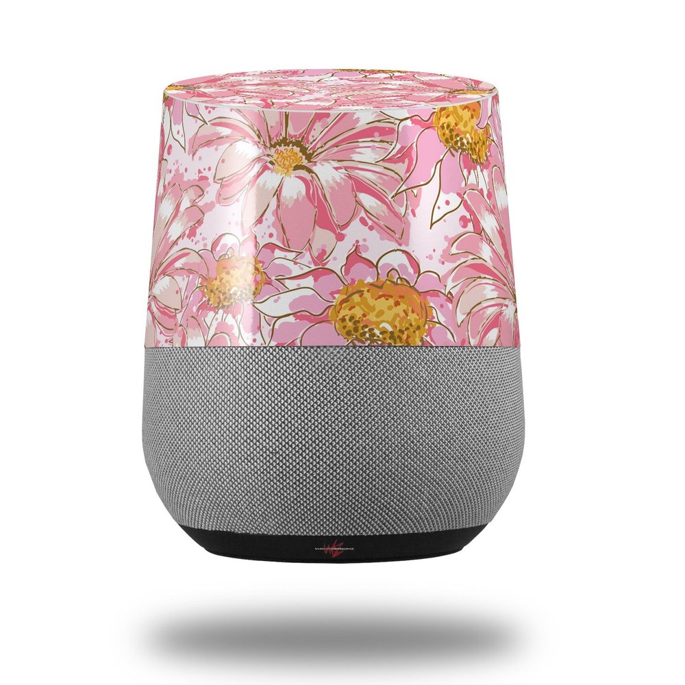 Flowers Pattern 12 - Decal Style Skin Wrap fits Google Home Original (Google Home NOT Included)