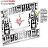 Skin Wrap Decal Set 2 Pack for Amazon Echo Dot 2 - Skull and Crossbones Pattern Bw (2nd Generation ONLY - Echo NOT Included) view 3
