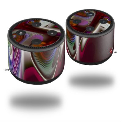 Skin Wrap Decal Set 2 Pack for Amazon Echo Dot 2 - Racer (2nd Generation ONLY - Echo NOT Included)