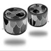 Skin Wrap Decal Set 2 Pack for Amazon Echo Dot 2 - Scales Black (2nd Generation ONLY - Echo NOT Included) view 1