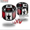 Skin Wrap Decal Set 2 Pack for Amazon Echo Dot 2 - Hearts and Stars Red (2nd Generation ONLY - Echo NOT Included) view 2