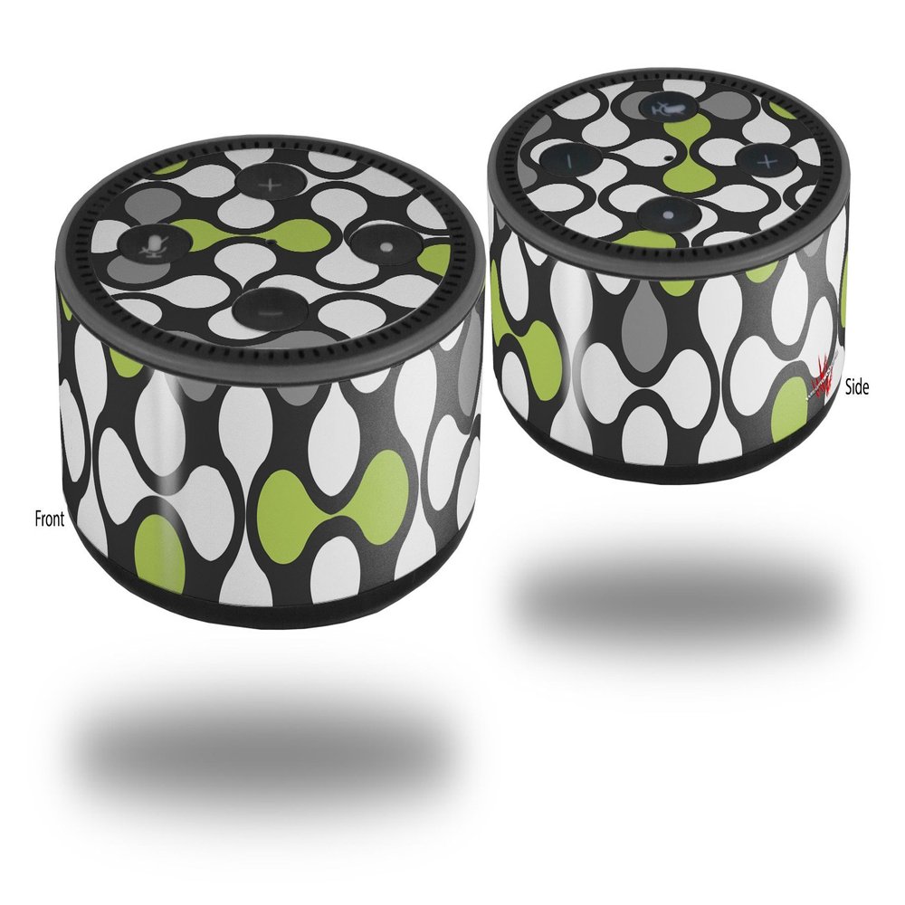 Skin Wrap Decal Set 2 Pack for Amazon Echo Dot 2 - Locknodes 05 Sage Green (2nd Generation ONLY - Echo NOT Included)