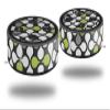 Skin Wrap Decal Set 2 Pack for Amazon Echo Dot 2 - Locknodes 05 Sage Green (2nd Generation ONLY - Echo NOT Included) view 1
