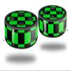Skin Wrap Decal Set 2 Pack for Amazon Echo Dot 2 - Checkers Green (2nd Generation ONLY - Echo NOT Included) view 1