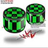 Skin Wrap Decal Set 2 Pack for Amazon Echo Dot 2 - Checkers Green (2nd Generation ONLY - Echo NOT Included) view 2