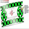 Skin Wrap Decal Set 2 Pack for Amazon Echo Dot 2 - Checkers Green (2nd Generation ONLY - Echo NOT Included) view 3