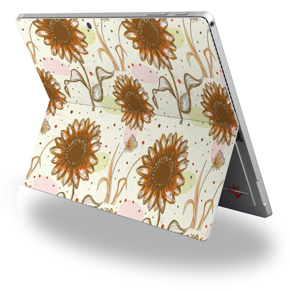 Flowers Pattern 19 - Decal Style Vinyl Skin (fits Microsoft Surface Pro 4)