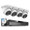Amcrest 4K Security Camera System, 4K 8CH PoE NVR, (4) x 8-Megapixel Night Color Turret POE IP Cameras (IP8M-2779EW-AI), Active Deterrent, Pre-Installed 2TB Hard Drive, NV4108E-2779EW4-2TB (White) view 1