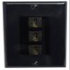RiteAV - 3 Port HDMI 2.0 Decorative Wall Plate (Black) view 1
