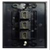 RiteAV - 3 Port HDMI 2.0 Decorative Wall Plate (Black) view 2