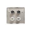 Elite Core Quad Wall Plate w/2 Power on B and 2 XLR Male Connections Q-4-2PCB2XM view 2