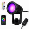 RUICAIKUN Outdoor Lights,15w Spot Lights Outdoor with US Plug and Remote Control,Dimmable Halloween Decor Christmas Lights Outdoor,Waterproof Spotlight with Timer view 1