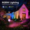 RUICAIKUN Outdoor Lights,15w Spot Lights Outdoor with US Plug and Remote Control,Dimmable Halloween Decor Christmas Lights Outdoor,Waterproof Spotlight with Timer view 2