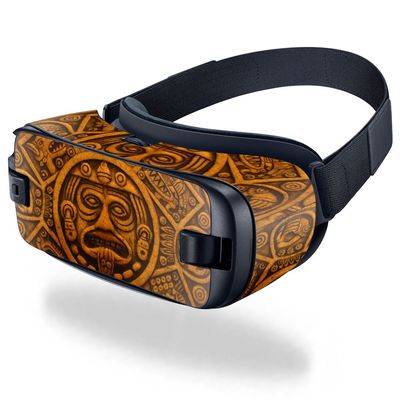 MightySkins Skin Compatible with Samsung Gear VR (2016) wrap Cover Sticker Skins Carved Aztec