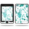 MightySkins Skin Compatible with Lifeproof Apple iPad Mini 4 Case nuud Case wrap Cover Sticker Skins Teal Splatter view 1