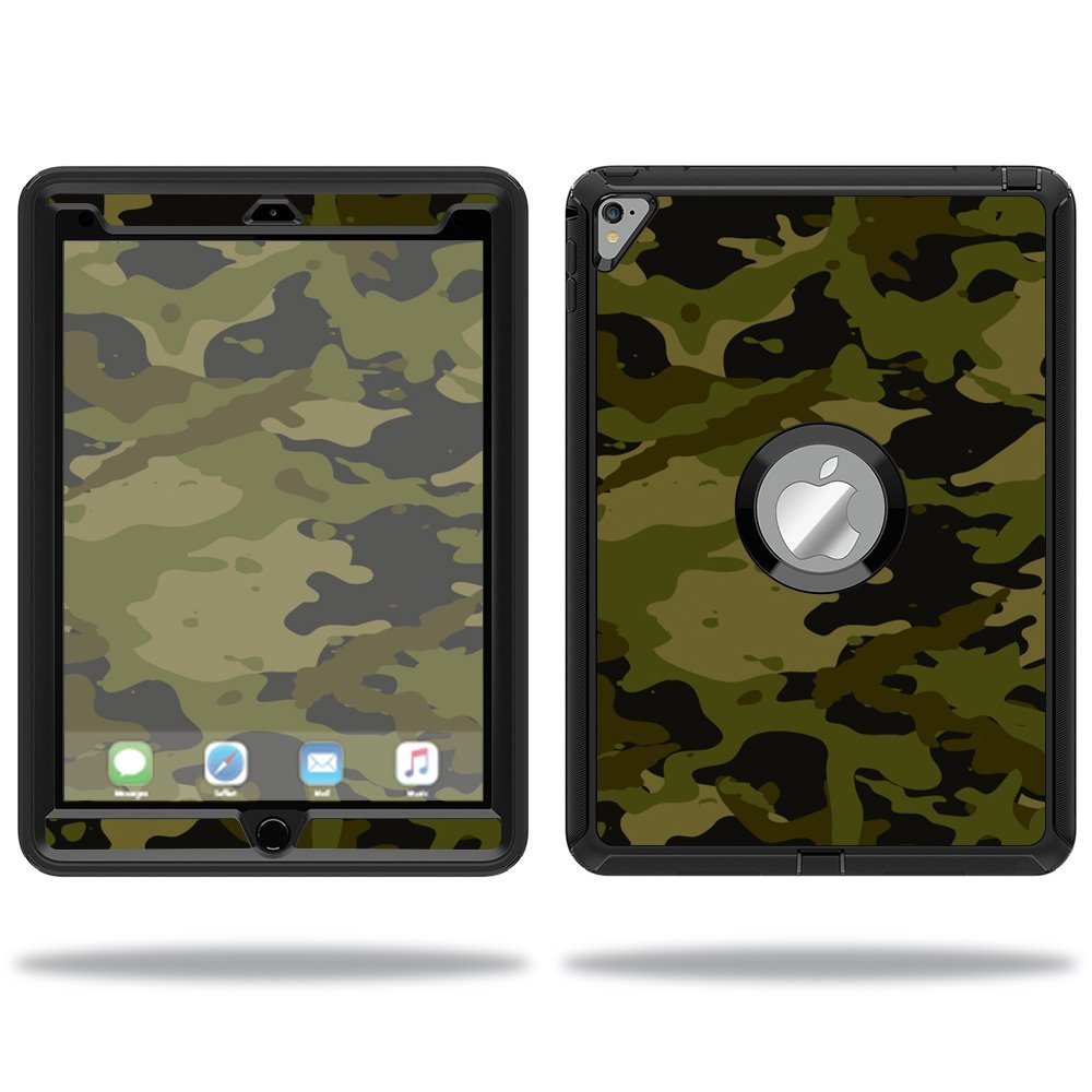 MightySkins Skin Compatible with OtterBox Defender Apple iPad Pro 9.7 Case wrap Cover Sticker Skins Green Camouflage
