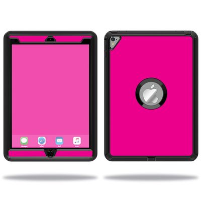 MightySkins Skin Compatible with OtterBox Defender Apple iPad Pro 9.7 Case wrap Cover Sticker Skins Solid Hot Pink