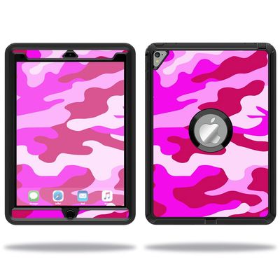 MightySkins Skin Compatible with OtterBox Defender Apple iPad Pro 9.7 Case wrap Cover Sticker Skins Pink Camo