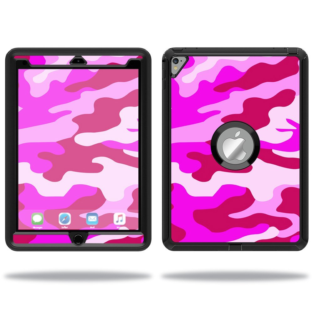 MightySkins Skin Compatible with OtterBox Defender Apple iPad Pro 9.7 Case wrap Cover Sticker Skins Pink Camo
