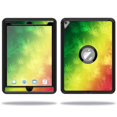 MightySkins Skin Compatible with OtterBox Defender Apple iPad Pro 9.7 Case wrap Cover Sticker Skins Rasta Rainbow